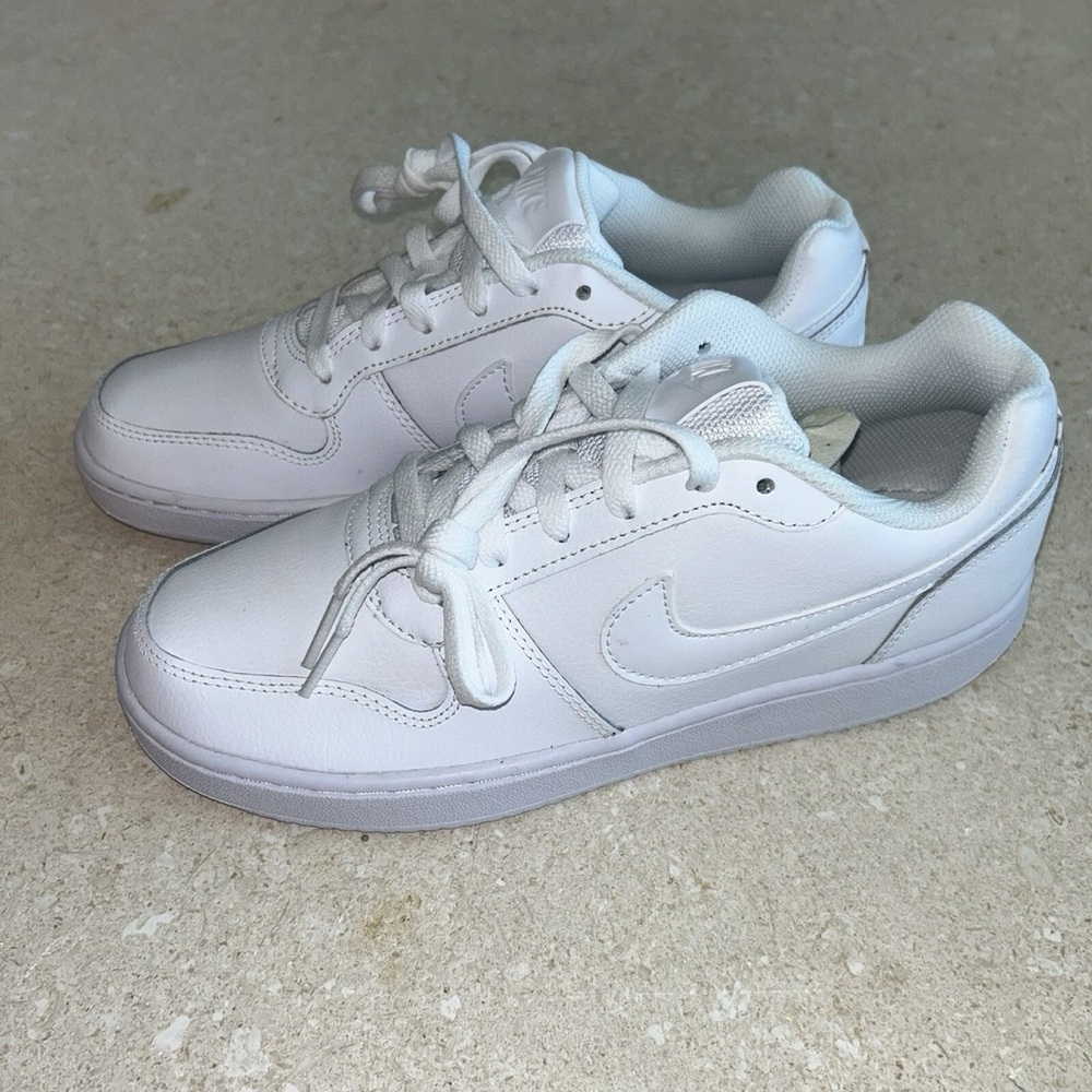 Classic Nike Ebernon Low White Leather Sneakers